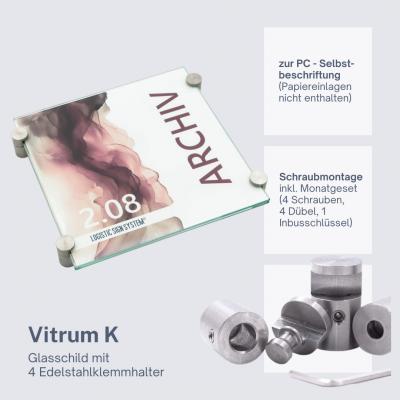 Tischschild VITRUM